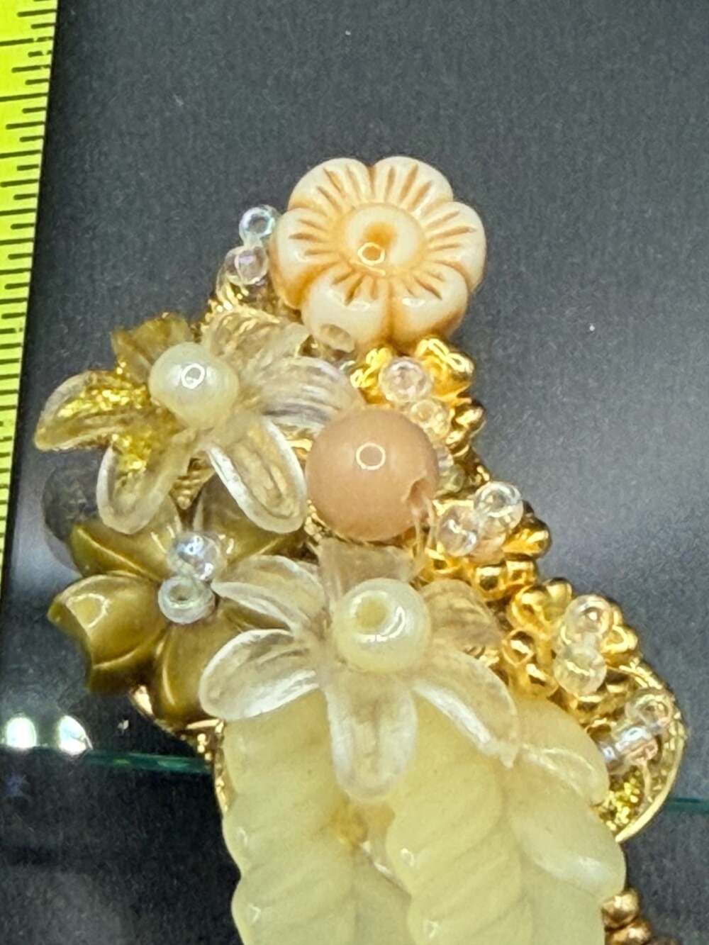 Colleen Toland Floral Beaded Statement Clip-On Earrings - Picture 6 of 10